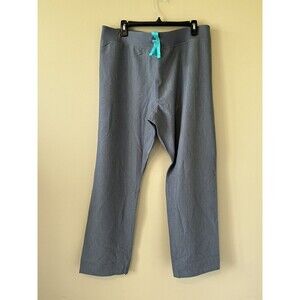 Figs Scrub Pants XL Gray Technical Collection, Turquoise Drawstring, NWOT